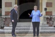 Prime Minister Boris Johnson meets with Chancellor Merkel