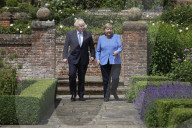 Prime Minister Boris Johnson meets with Chancellor Merkel