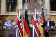 Prime Minister Boris Johnson meets with Chancellor Merkel