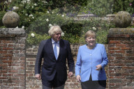 Prime Minister Boris Johnson meets with Chancellor Merkel