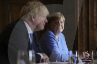 Prime Minister Boris Johnson meets with Chancellor Merkel