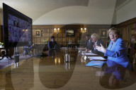 Prime Minister Boris Johnson meets with Chancellor Merkel