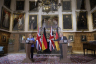 Prime Minister Boris Johnson meets with Chancellor Merkel