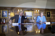 Prime Minister Boris Johnson meets with Chancellor Merkel