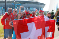 EURO 2020 - Viertelfinale: Schweizer Fans in Sankt Petersburg