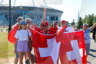 EURO 2020 - Viertelfinale: Schweizer Fans in Sankt Petersburg