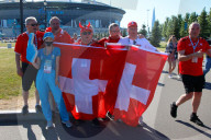 EURO 2020 - Viertelfinale: Schweizer Fans in Sankt Petersburg