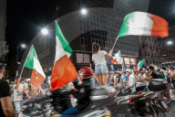 EURO 2020 - Fans in Mailand feiern Sieg Italiens gegen Spanien