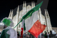 EURO 2020 - Fans in Mailand feiern Sieg Italiens gegen Spanien