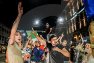 EURO 2020 - Fans in Mailand feiern Sieg Italiens gegen Spanien