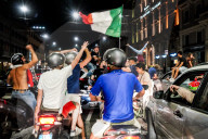 EURO 2020 - Fans in Mailand feiern Sieg Italiens gegen Spanien