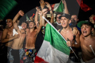EURO 2020 - Fans in Mailand feiern Sieg Italiens gegen Spanien