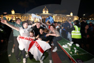 EURO 2020 - England-Fans feiern Final-Einzug in London
