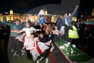 EURO 2020 - England-Fans feiern Final-Einzug in London