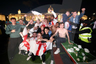 EURO 2020 - England-Fans feiern Final-Einzug in London