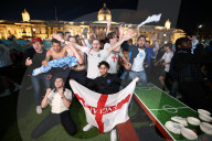 EURO 2020 - England-Fans feiern Final-Einzug in London