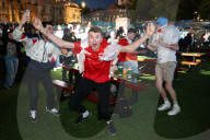 EURO 2020 - England-Fans feiern Final-Einzug in London