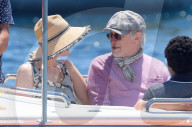 Steven Spielberg and his wife seen arriving at Eden Roc