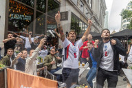 England fans start to arrive in London ahead of the Euro 2020 semi-finals
