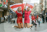 England fans start to arrive in London ahead of the Euro 2020 semi-finals
