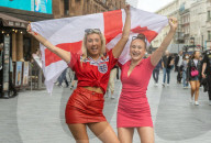 England fans start to arrive in London ahead of the Euro 2020 semi-finals