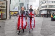 England fans start to arrive in London ahead of the Euro 2020 semi-finals