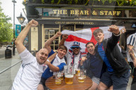 England fans start to arrive in London ahead of the Euro 2020 semi-finals
