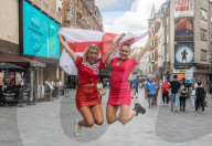 England fans start to arrive in London ahead of the Euro 2020 semi-finals