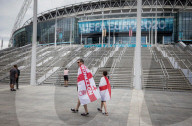 EURO 2020 - Stimmung beim Wembley-Stadion vor dem Final am Sonntag