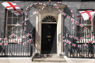 Number 10 decorated to support the England Football team