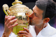 TENNIS - Wimbledon: Novak Djokovic feiert seinen Sieg