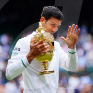 TENNIS - Wimbledon: Novak Djokovic feiert seinen Sieg