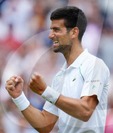 TENNIS - Wimbledon: Novak Djokovic feiert seinen Sieg