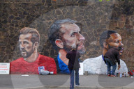 EURO 2020 - Three Lions on the Wall - Kunstaktion als Spendenaktion für Difibrillatoren in Nuneaton
