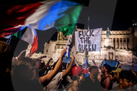 FUSSBALL-EM - Italienische Fans feiern den EM-Titel in Rom