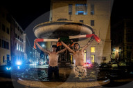 FUSSBALL-EM - Italienische Fans feiern den EM-Titel in Rom