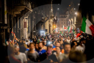 FUSSBALL-EM - Italienische Fans feiern den EM-Titel in Rom