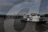A boat with Julian Assange supporters on board in central London