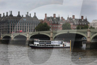 A boat with Julian Assange supporters on board in central London