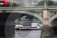 A boat with Julian Assange supporters on board in central London