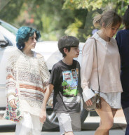 Jennifer Lopez Shows A Little Leg While Running Errands With Her Twins