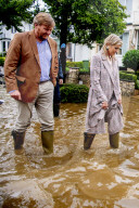 ROYALS - Willem Alexander und Maxima besuchen den vom Hochwasser betroffenen Ort Valkenburg