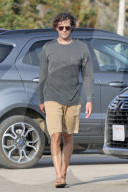 Leighton Meester, 35,  and her husband Adam Brody, 41,  are seen with their son leaving the beach after surfing.