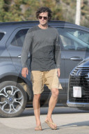 Leighton Meester, 35,  and her husband Adam Brody, 41,  are seen with their son leaving the beach after surfing.