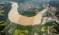 NEWS - Hochwasser Deutschland: Die Ruhr aus der Luft gesehen