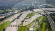 NEWS - Hochwasser Deutschland: Die Ruhr aus der Luft gesehen