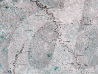 Satellites map floods in western Europe.