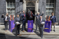PM Boris Johnson with Rugby League World Cup Leaders.