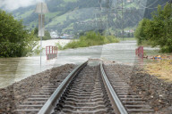 NEWS - Aufräumungsarbeiten nach Sturzflut in Hallein, Österreich