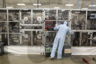 Envision AESC Cell manufacturing area for electric batteries produced for the Nissan Leaf car